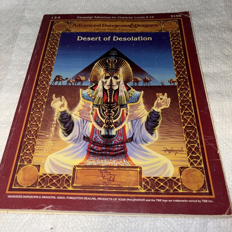 TSR AD&D 1st Ed Desert of Desolation VERY GOOD CONDITION