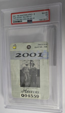 TIGER WOODS 2001 The Masters Ticket PSA 7 NM, Masters Win 2, Major Win 6, RARE