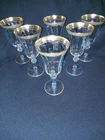6 TIFFIN FRANCISCAN MINTON GOLD CRUSTED WATER GOBLETS STEM #15083