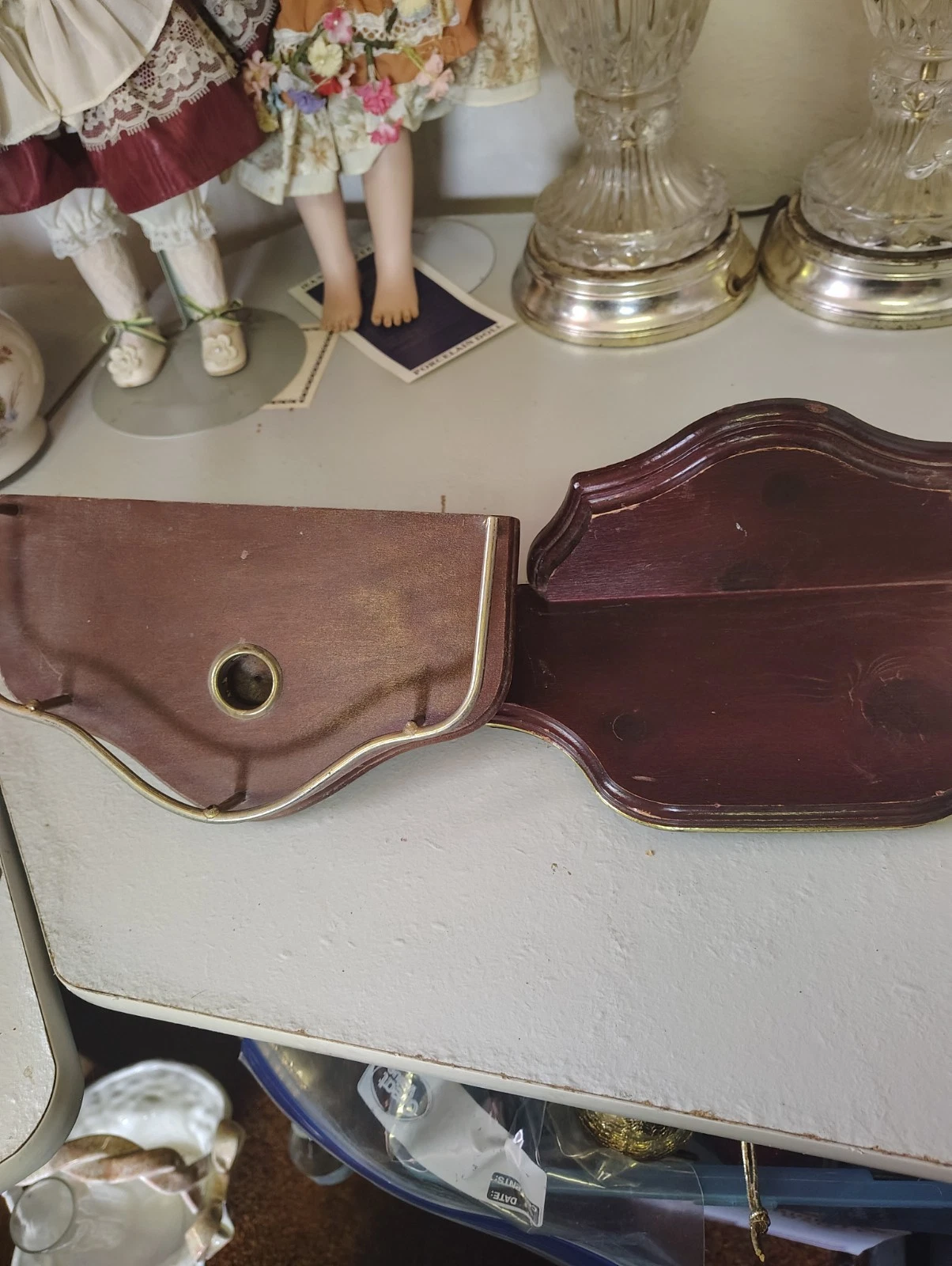 Brown Wood Wall-Mounted Wall Shelf | Adult Home Display Shelf