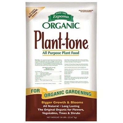 Espoma Plant-tone Organic Plant Food 5-3-3 Formula 50 lb Bag