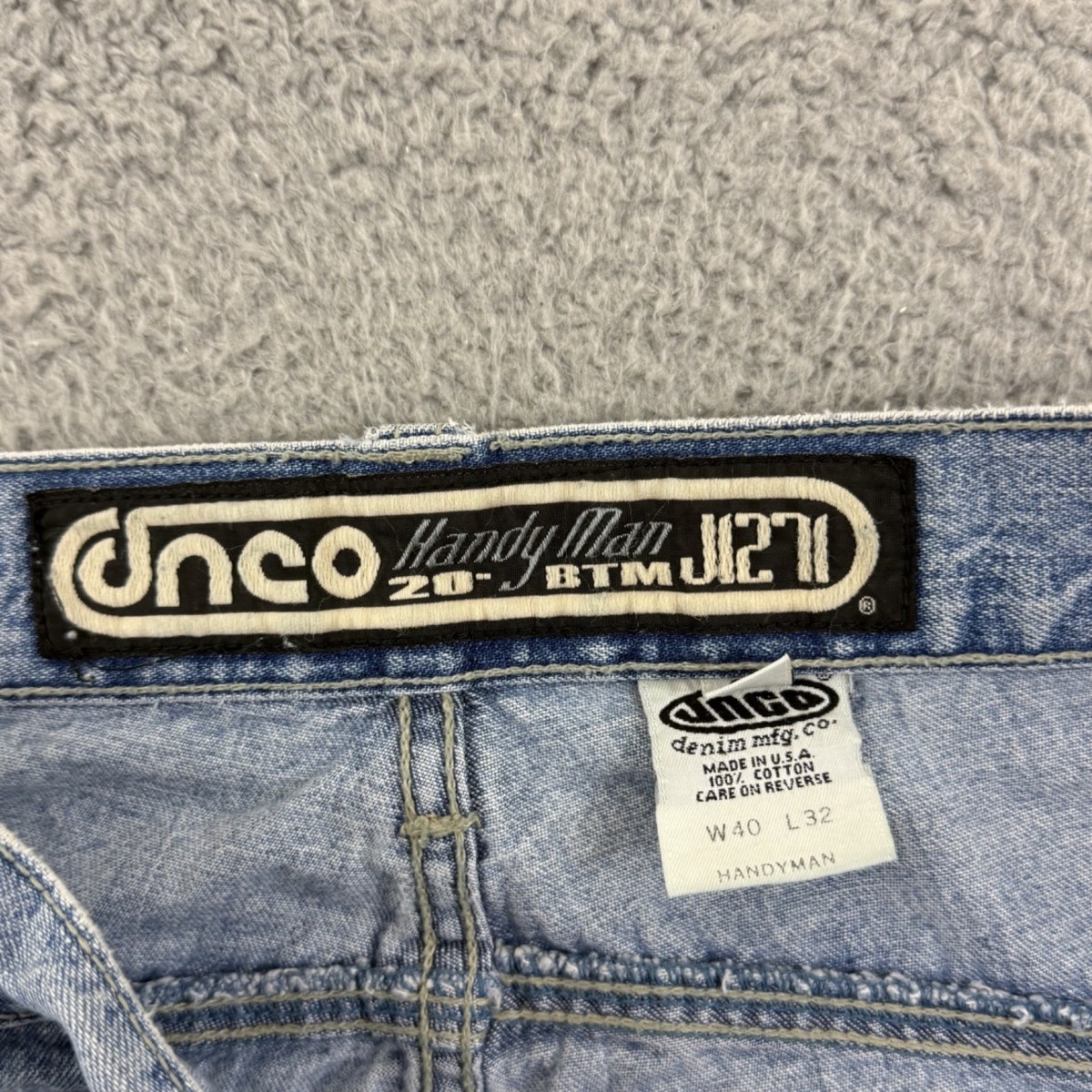 【JON出品！】 Vintage JNCO Jeans Mens 38x30 Blue Carpenter Handyman Wide Leg