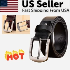 Men’s belts,Full Grain Genuine Leather Casual Dress Jeans Belts for Men*