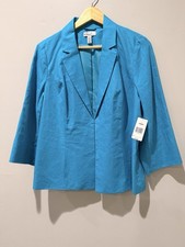 Linen Blazer Jacket Tailored Business Casual Professional Layering Lightweight