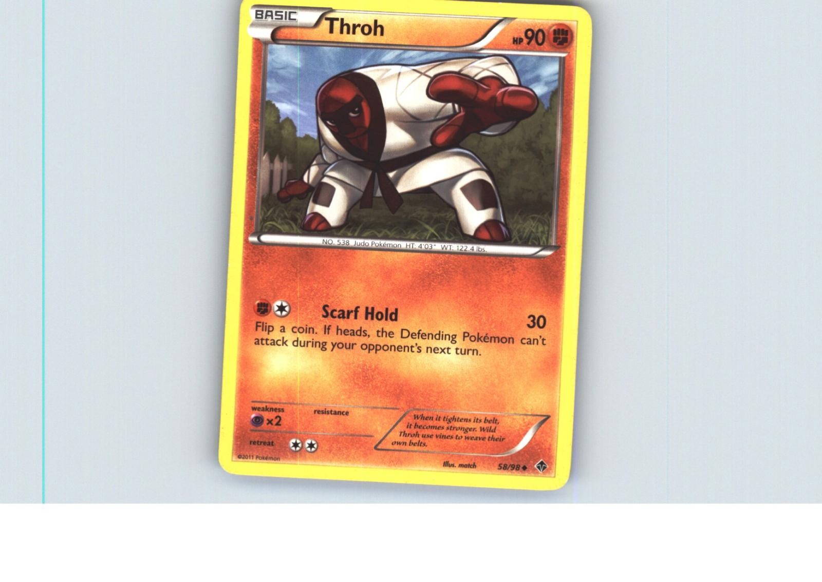 Throh 58/98 Uncommon Emerging Powers Pokemon Near Mint