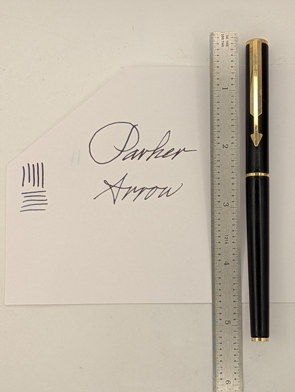 Parker Arrow Matte Black Fountain Pen with Broad Nib Working