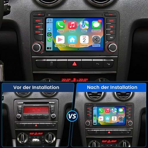Radio Android 128GB para Audi A3 8P desde 2003 Carplay Navi Bluetooth - Imagen 3 de 17