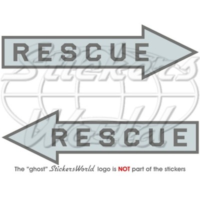 RESCUE Arrow USAF RAF LowVis Luftwaffe Luftfahrzeug 100mm Vinyl Aufkleber x2
