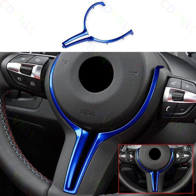 Matte Blue U-Type Steering Wheel Cover Trim for BMW M2 M3 M4 M5 M6 Models