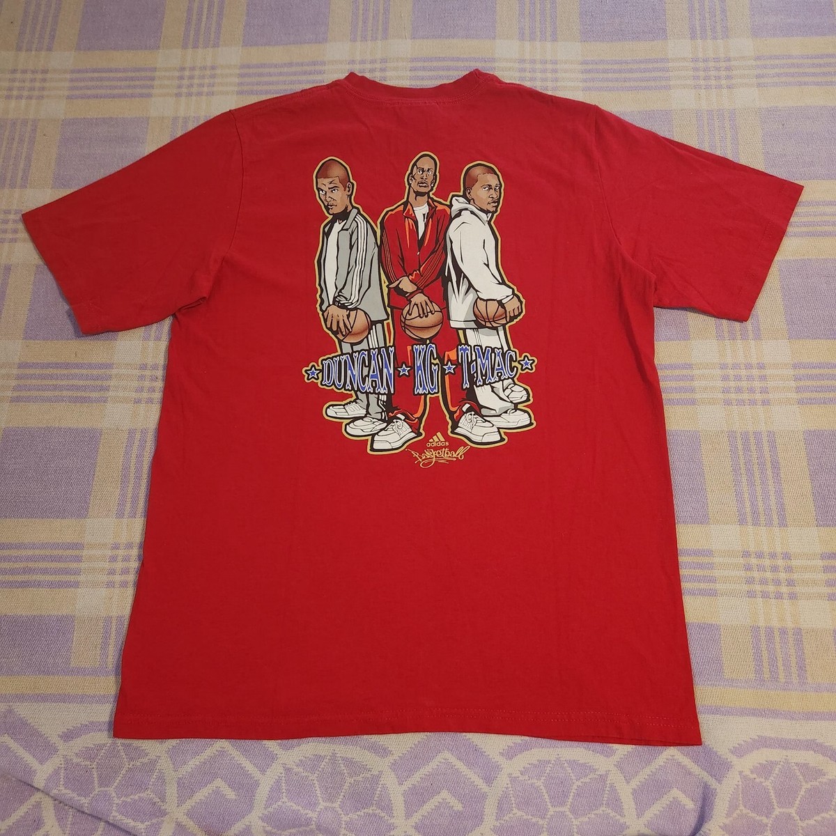 VINTAGE Adidas Basketball Shirt Duncan KG T-mac Red Y2K 2000s Rare