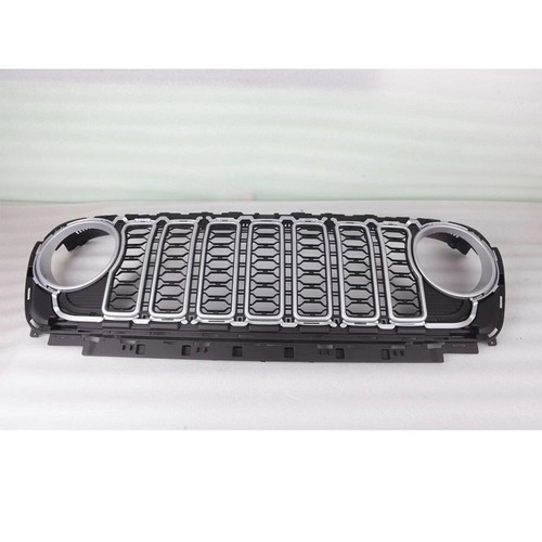 Front Grill Bumper Mesh Grille For Jeep Wrangler JK 2007-2017 upgrade to 2024 JL - Picture 3 of 5