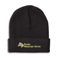 Beanies for Men Rocky Mountain Horse Winter Hats for Women Acrylic Skull Cap