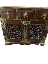 Vintage Wooden Jewelry Box with 8 Drawers