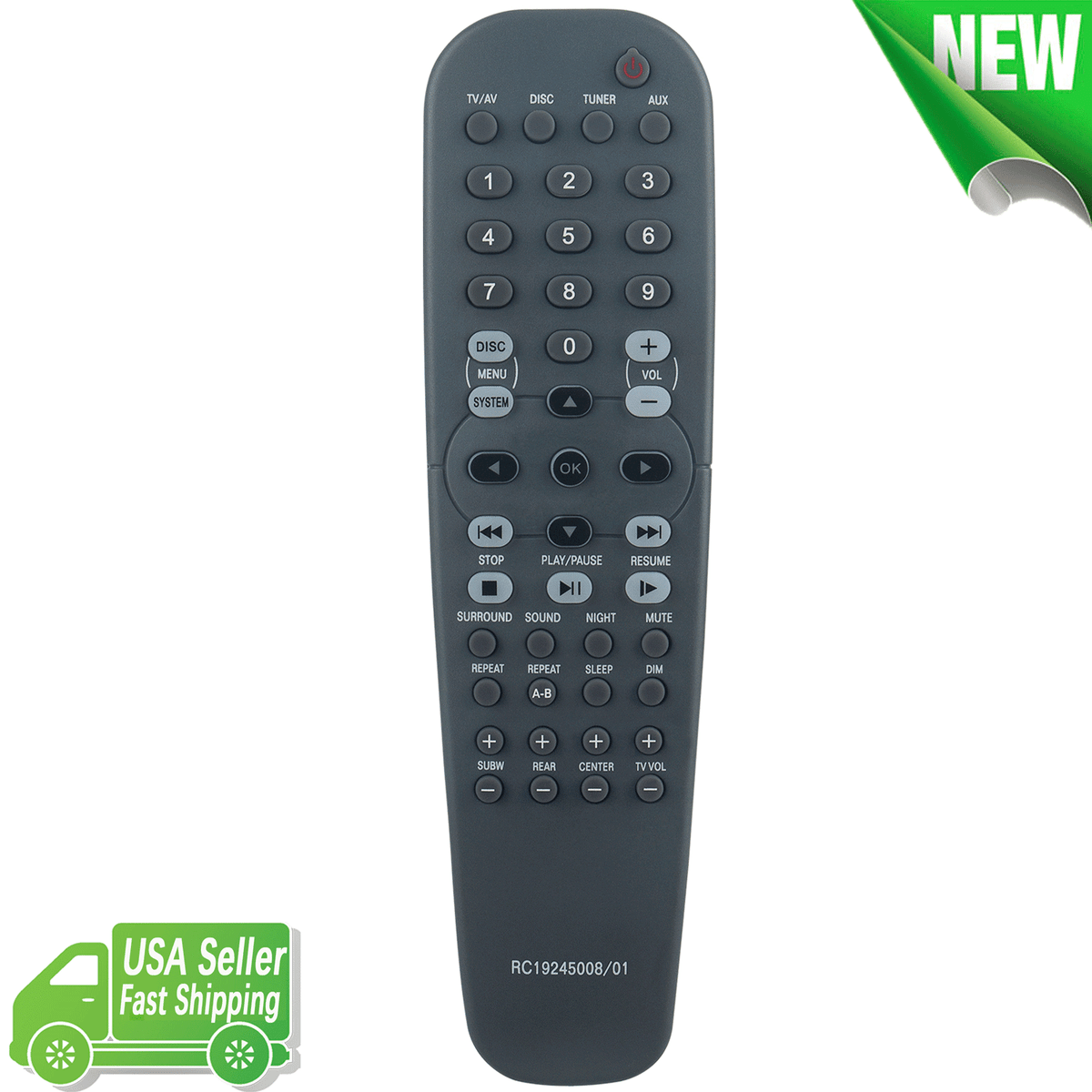 RC19245008/01 Replace Remote Control for Philips DVD Home Cinema