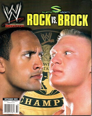 WWE クラシック9 バンバンビガロ Brock Lesnar The Rock September 2002 WWE Pro Wrestling Magazine 2