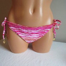 Tommy Bahama Rainbow Rev String Bikini Swim Bottom Paradise Coral Multi S NWT