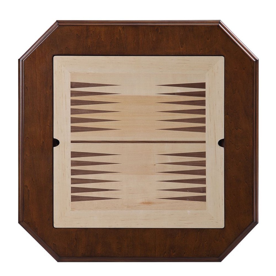 Bishop II Cherry Finish Reversible Chess Checker Game Table w/Game Tray ...