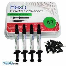 SALE HEXA A3 Syringes Flowable Composite, Light Cure, Low Viscosity, 4 x 2gm