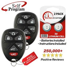 2 New Replacement Remote Start Keyless Entry Car Key Fob Clicker For 15913427