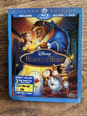 BEAUTY AND THE BEAST -Blu-ray DVD 3-Disc Set, Diamond Edition