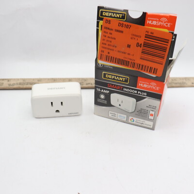 Defiant Smart Plug & Timer Wi-Fi Bluetooth Single Outlet White HPPA11AWB