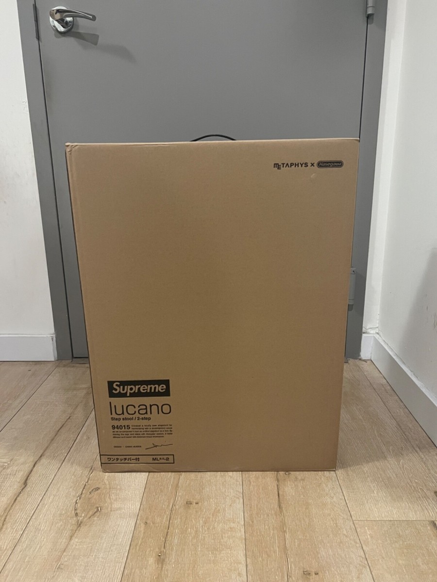 Supreme Lucano Step Ladder Red Box Logo FW18 100% Authentic Supreme Lucano Step Ladder Red Box Logo FW18 100% Authentic