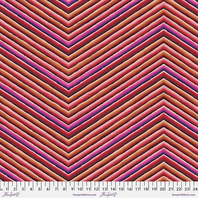 KAFFE FASSETT DIAGONAL CHEVRON STRIPE RED GP90   fat quarter    original issue