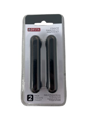 #ad Delta 3quot; Porter Cabinet Drawer Pull Oil Rubbed Bronze 2 ct P33744 ORB $10.79