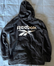 Reebok Black Hoodie Pullover Boys Youth Sze Small 8 