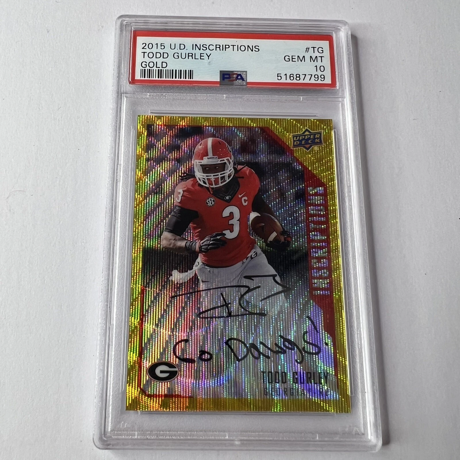 Todd Gurley Upper Deck Inscriptions #TG Gold