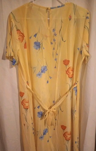 Vtg CALIFORNIA Looks Cottagecore Floral Sheer Dress Women's 12 Granny Core - Picture 8 of 10