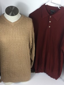 sweater over a polo