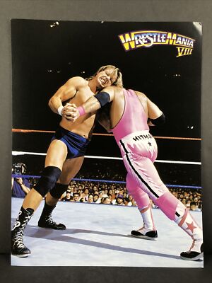 Bret The Hitman Heart Vs Rowdy Roddy Piper WWE Wrestlemania Poster ...