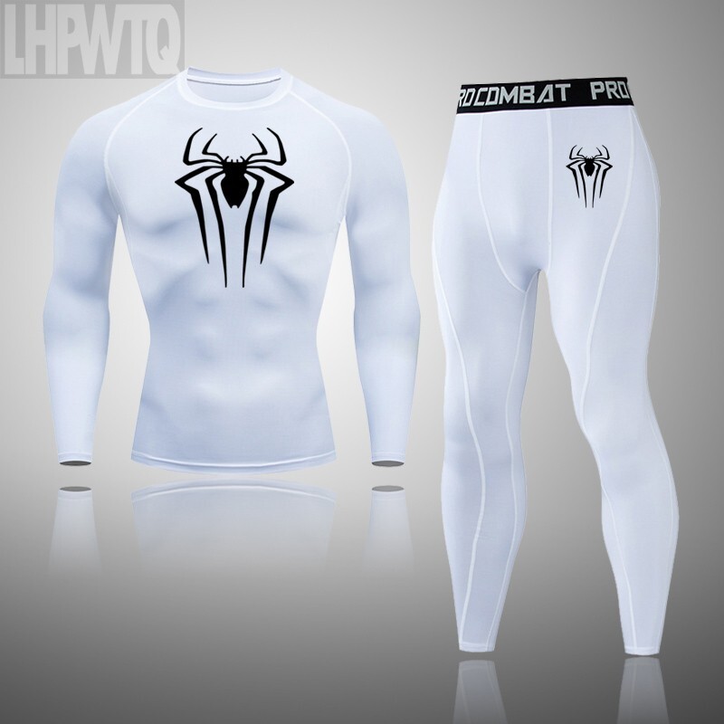 Ropa Interior Térmica Esquí Hombre Spiderman Traje Fitness Bajo Enterizo Nieve
