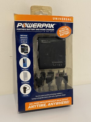 TECHNOCEL UNIVERSAL POWERPAK & Home Charger & Back Up Battery