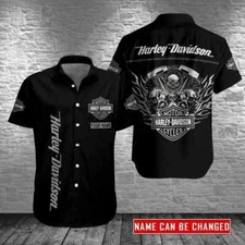 Personalized Harley Motor Racing Davidson Casual Button Down Shirt Unisex Adults