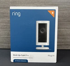Ring - Stick Up Cam PRO Plug In Indoor/Outdoor Security Camera with 3D Motion