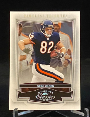 2008 Donruss Classics Timeless Tributes Silver #18 Greg Olsen Chicago Bears /100