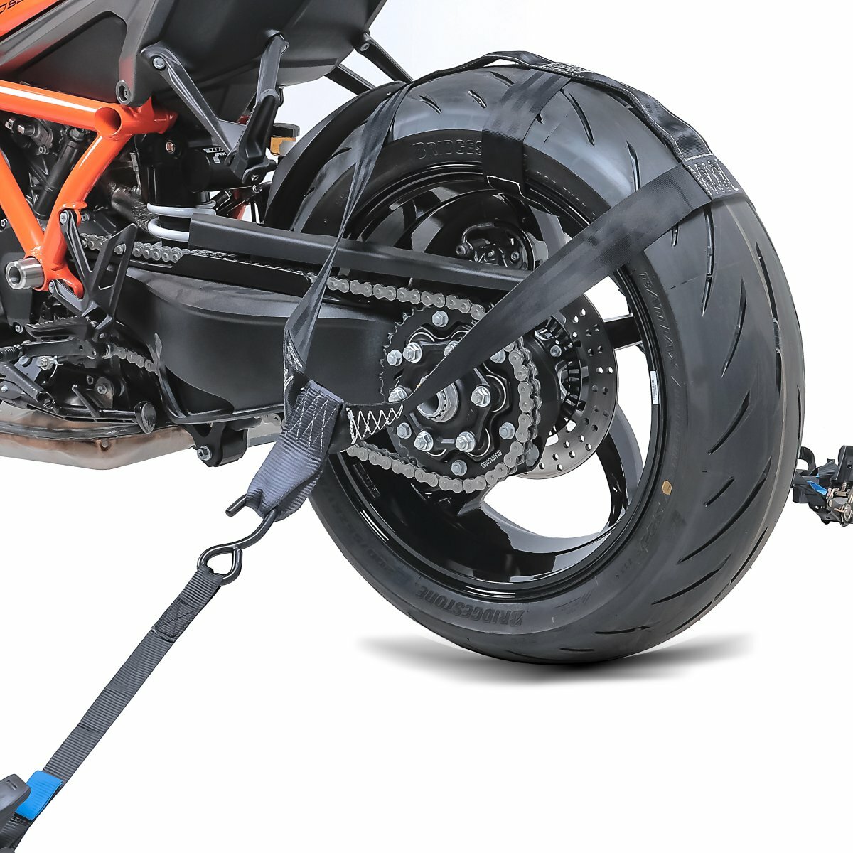 peiyee Cinghia di sicurezza per ruota posteriore moto Adatto per cinture di sicurezza per il trasporto di moto