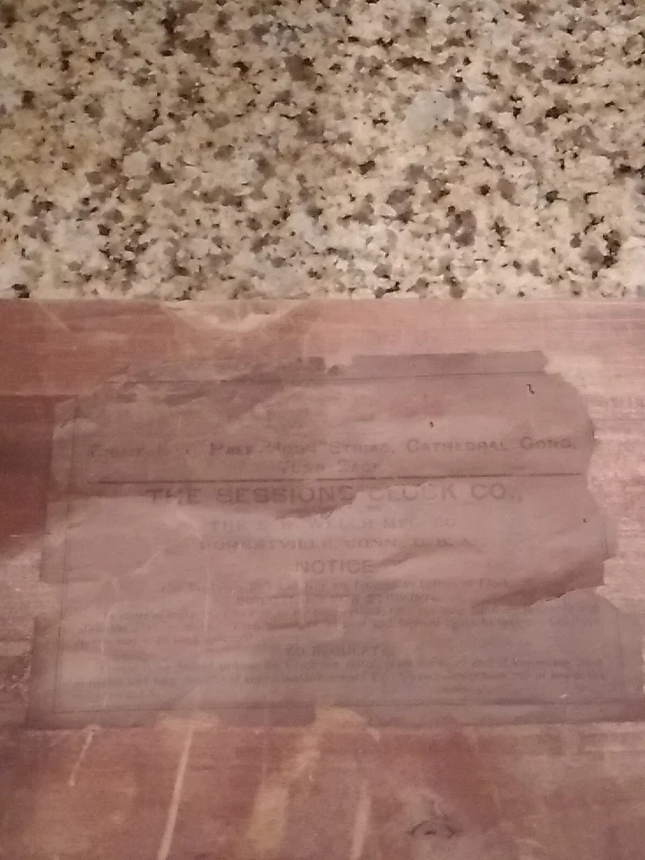 Antiguo Reloj de Manto Sesiones 8 Días, Huelga Media Hora, Catedral Gong Foto 3 de 4