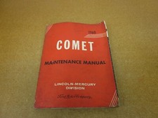 1960 Mercury Comet Service Shop Repair Manual Original 1960 Mercury Comet Service Shop Repair Manual Original