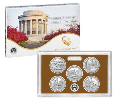 2017 S Proof America the Beautiful Quarter ATB US Mint clad 5 coin