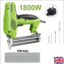 1800W Nail Gun Staple Electric Heavy Duty Stapler Nailer Carpentry & 1000 Nails