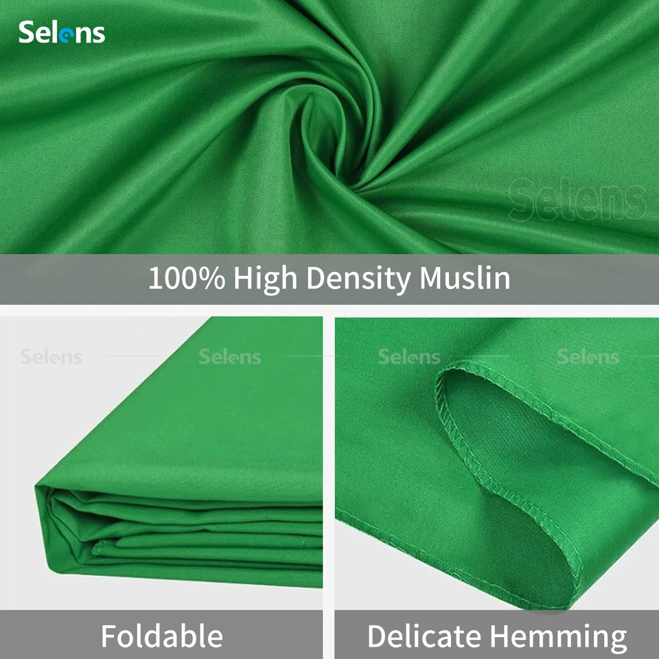 10FT 20FT Muslin Photo Backdrop Screen Photography Cotton Background Studio - Image 2 of 4