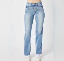 Judy Blue Women  s High Waisted Tummy Control Straight Leg Jeans Size 11