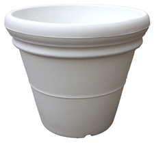 Vaso Resina Giardino Bianco liscio varie misure pianta giardino limone olivo