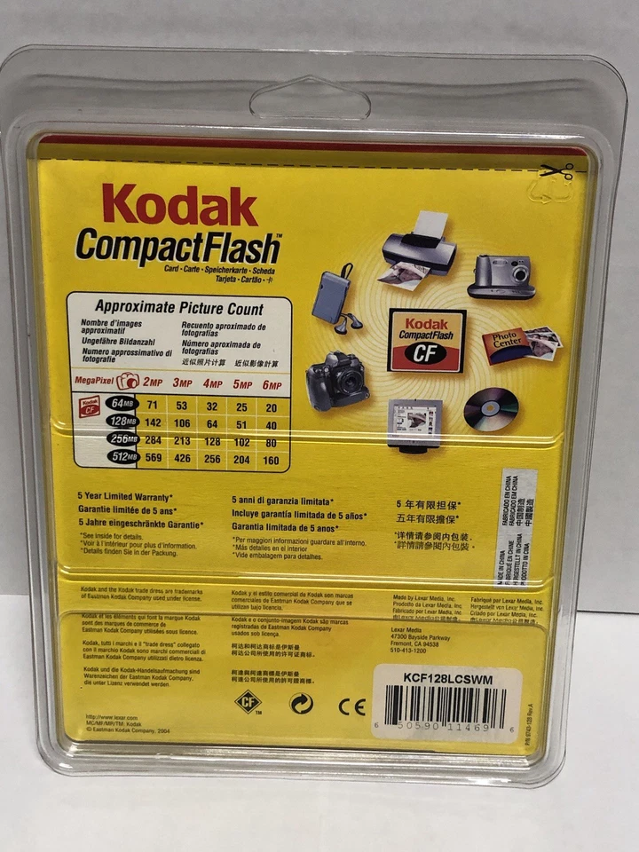 Kodak Compact Flash Memory Card 128mb New - Image 2 of 2