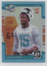 2017 Donruss Optic Rookies Aqua Prizm 63/299 Isaiah Ford #137 7l6