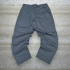 Vintage 90s Dress Pants 36x30 Baggy Wide Leg Fit Basil Green Pleated Front