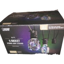 FEIT LIGHTING 5 SOCKET PATIO PARTY LIGHTS/w B...
